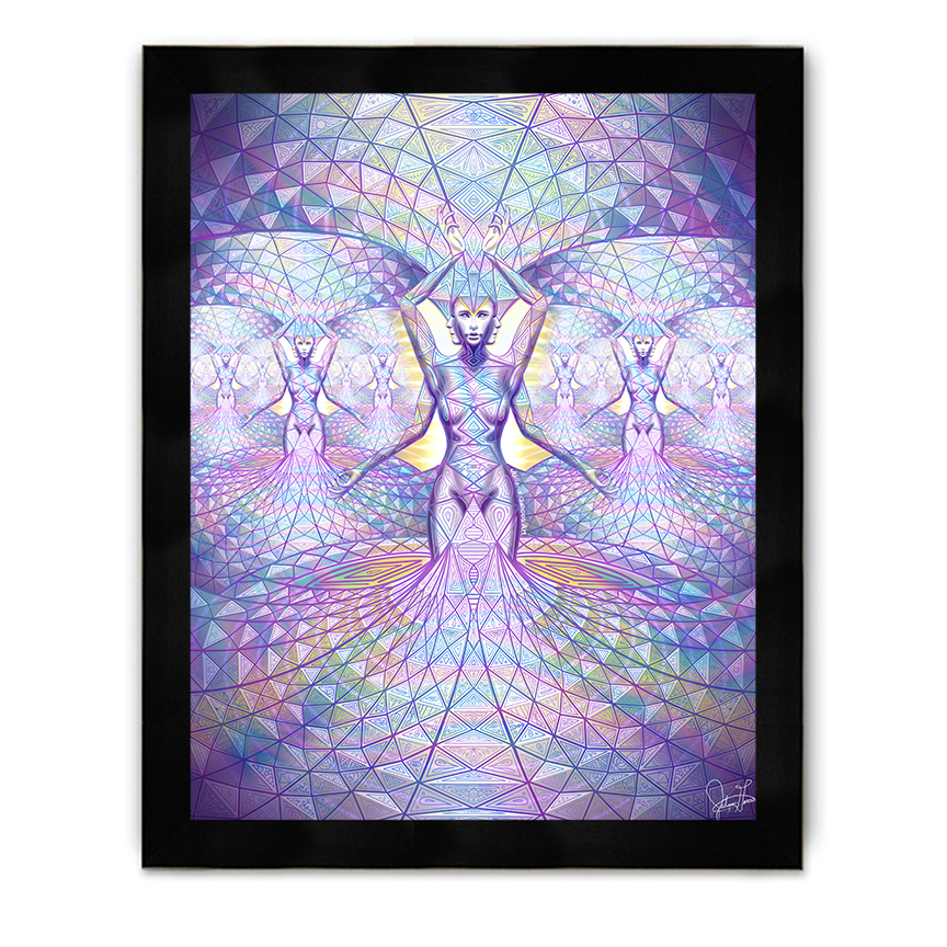 Woman Kaleidoscope Framed Poster
