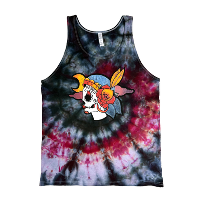 Sugar Skull Tie Dye Tank - Medium
