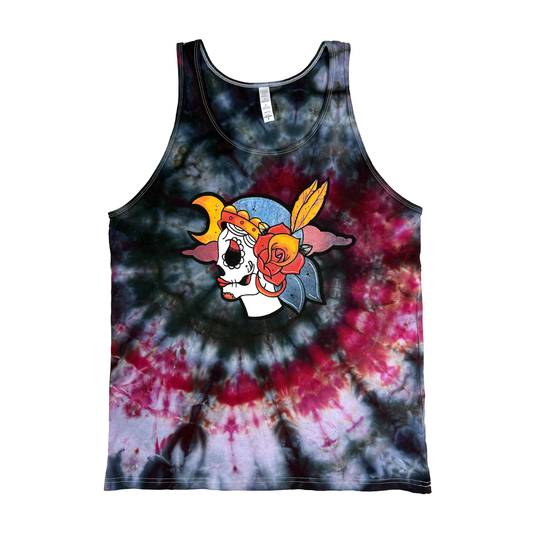 Sugar Skull Tie Dye Tank - Medium