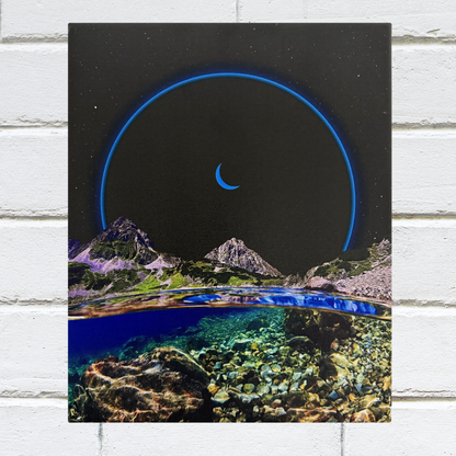 Crescent Moon Lake Canvas