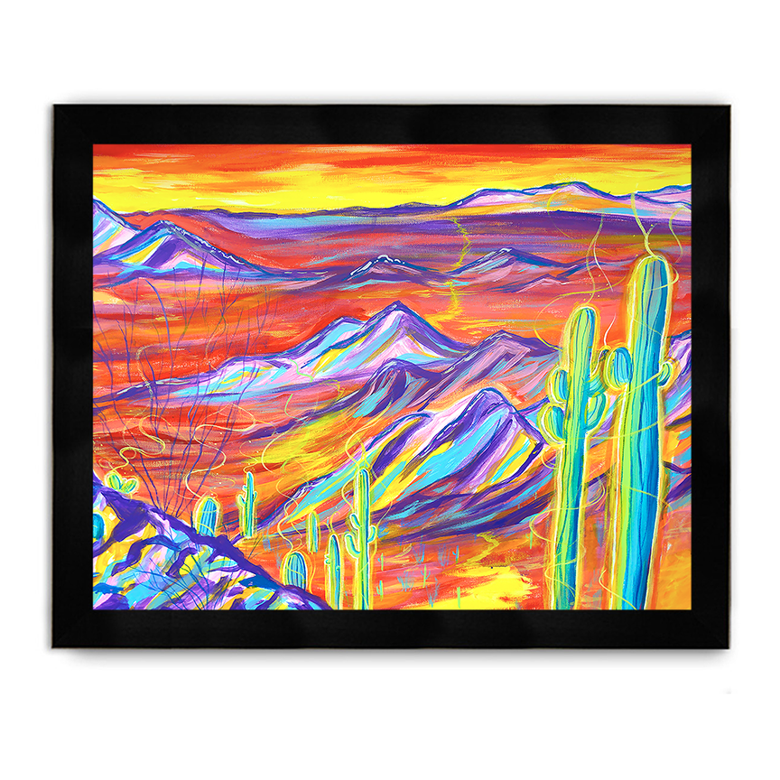 Vibrant Desert Framed Poster