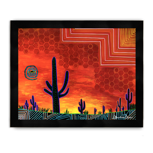Desert UFO Framed Poster