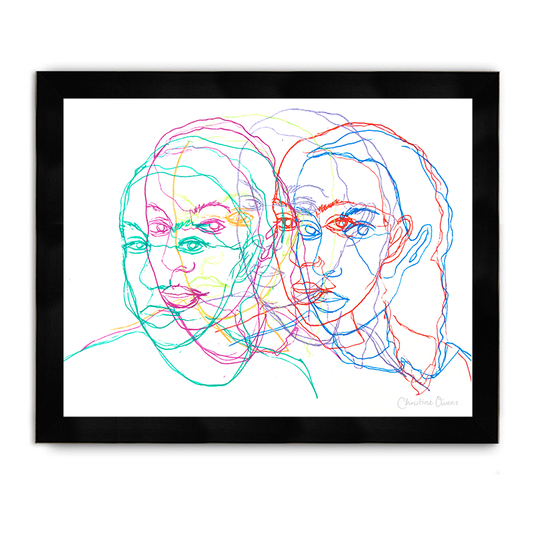 Faces Framed Poster