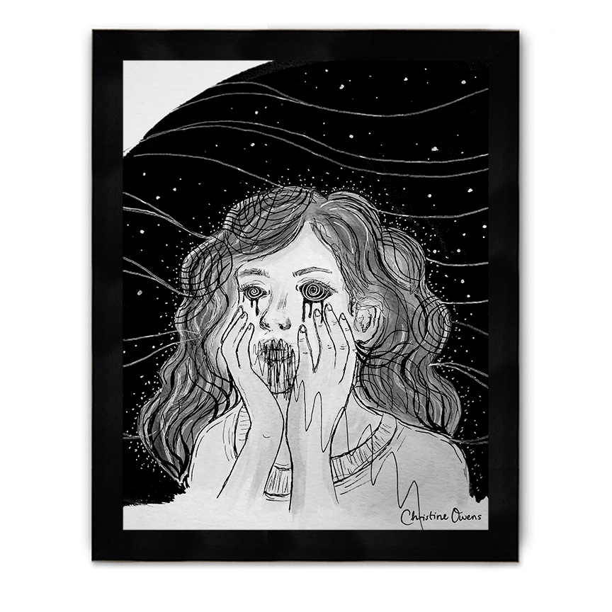 Girl Tears Framed Poster