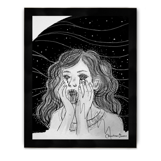 Girl Tears Framed Poster