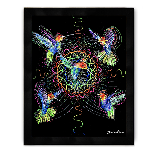 Hummingbirds Framed Poster