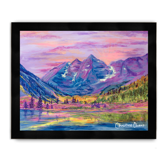 Lake and Mountains Framed Poster