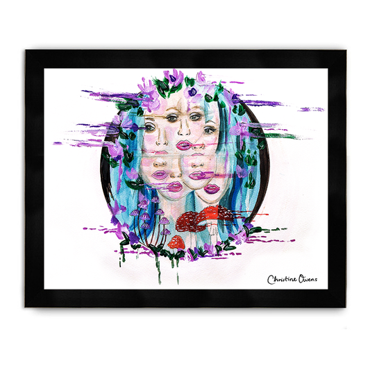Mushroom Woman Framed Poster