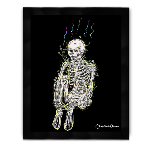 Skeleton Energy Framed Poster
