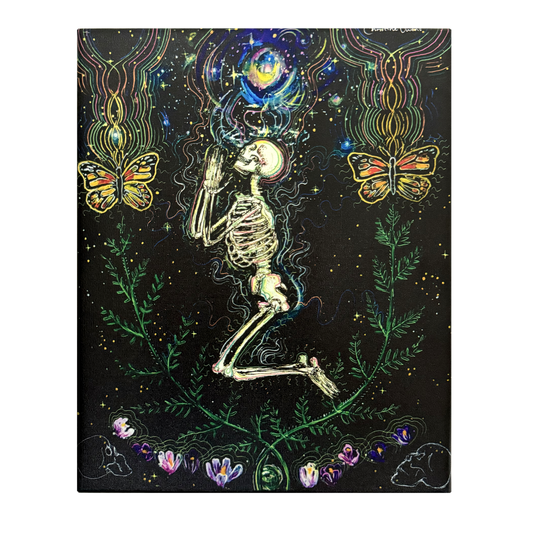 Skeleton Pray Canvas