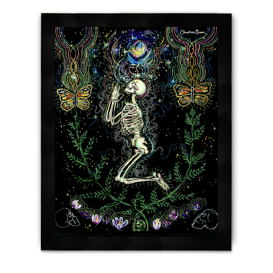 Skeleton Pray Framed Poster