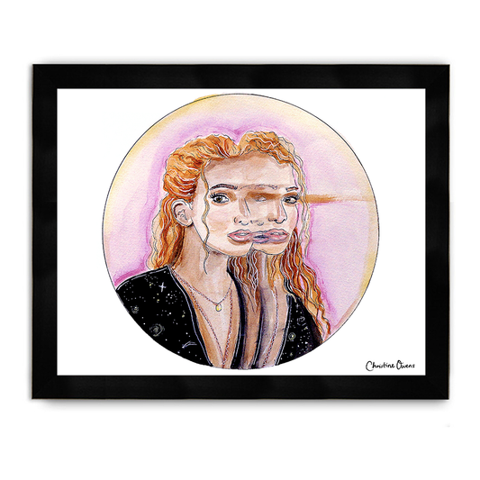 Woman Slipping Away Framed Poster