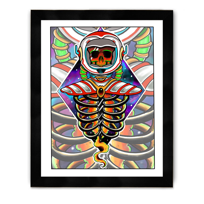Astro Skeleton Framed Poster