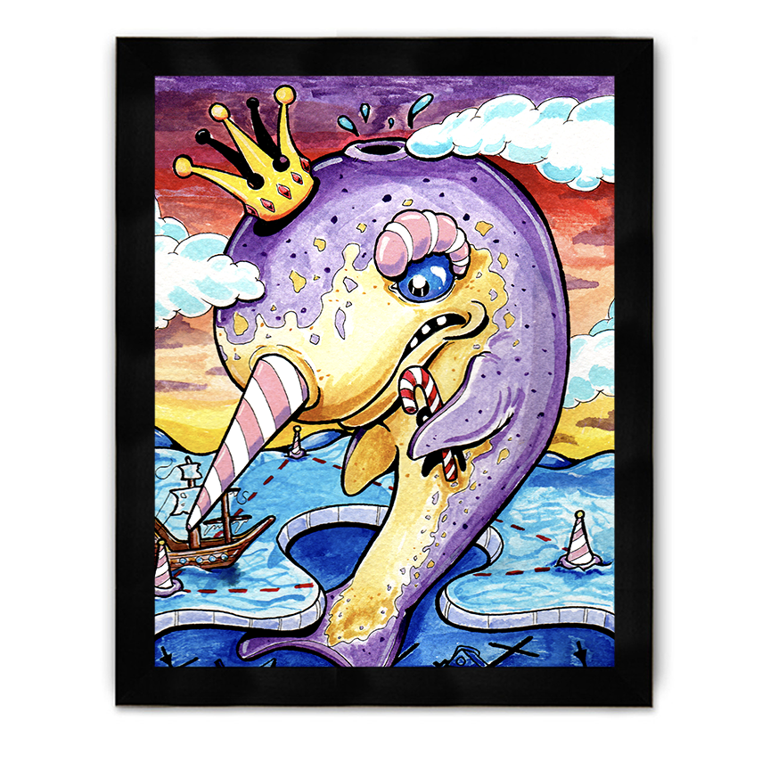 King Narwhal Framed Poster
