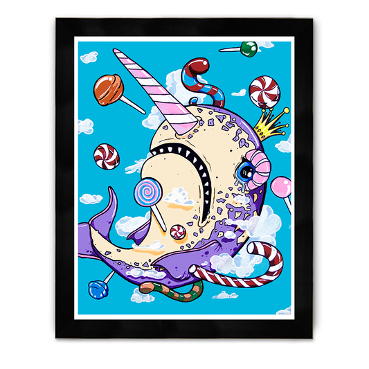 Candy Narwhal Framed Poster