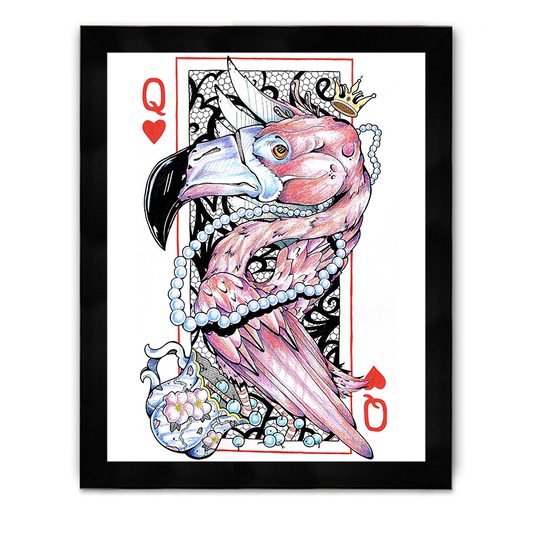 Queen Flamingo Framed Poster