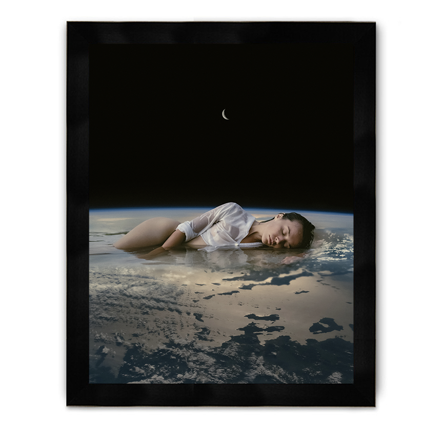 Woman Ocean Framed Poster