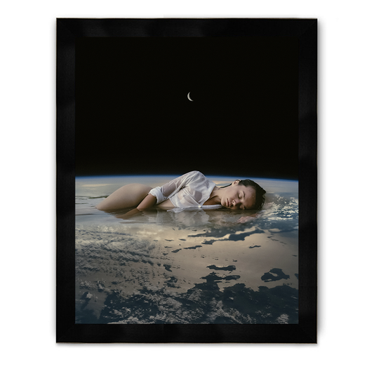 Woman Ocean Framed Poster