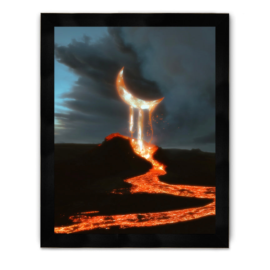 Moon Lava Framed Poster