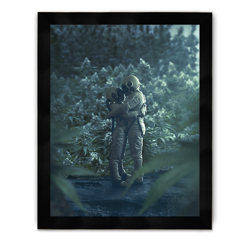 Astro Couple Framed Poster